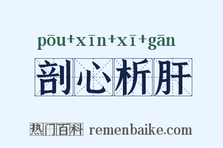 剖心析肝是什么意思的图片